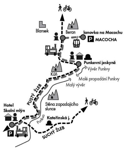 Moravský kras schéma.