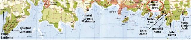 Hotel Istra Plava Laguna - mapa.