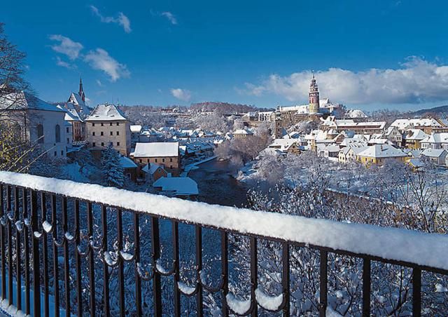 Český Krumlov zima.