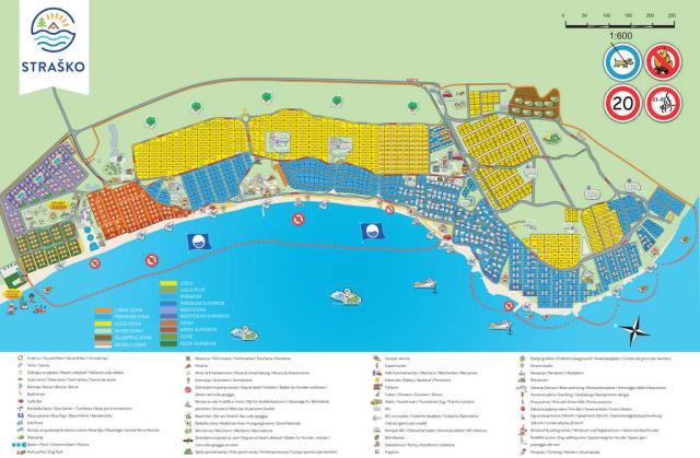 Kemp Straško - mapa kempu
