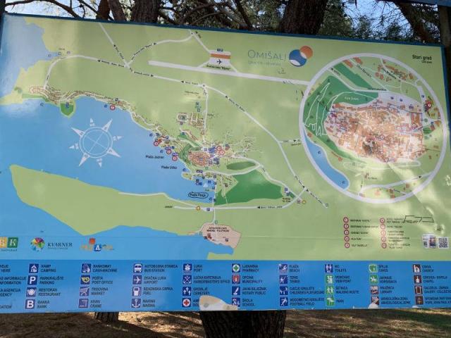 Omišalj - mapa letoviska.