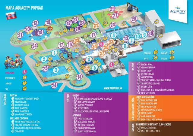 Aquacity mapa areálu.