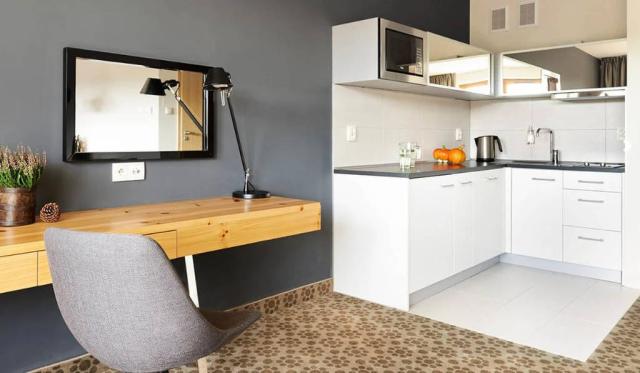 Apartmán obytná část - kuchyňský kout.