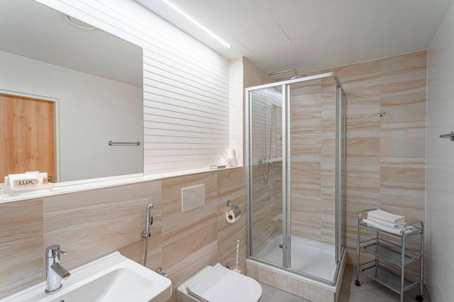 Pokoj Komfort Plus hygienické zařízení sprchový kout.