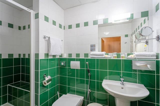 Pokoj Komfort Plus hygienické zařízení sprchový kout.