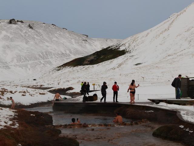 Reykjadalur - termální potok