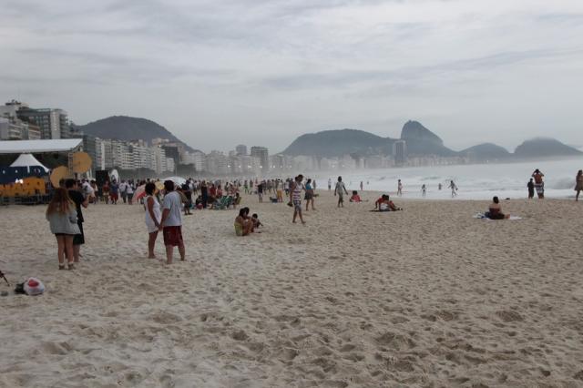 na pláži Copacabana