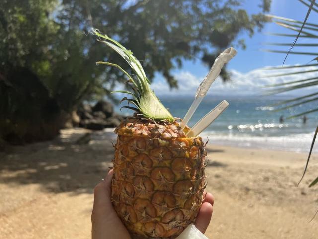 Pinacolada na pláži Cayacoa