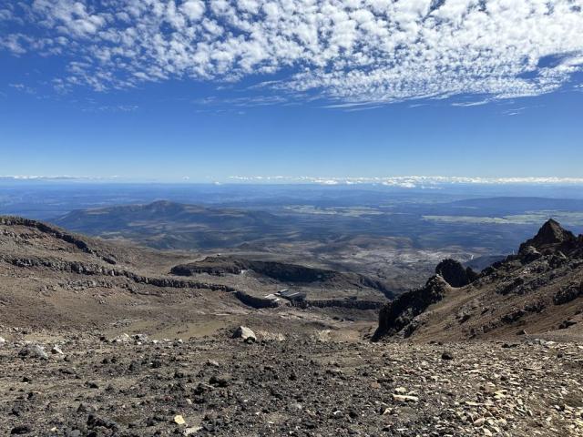 výhled pod vrcholem Ruapehu