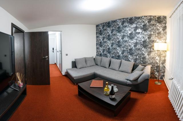 Obývací pokoj v apartmánu 605 pro max. 5 osob (2 + 3 přistýlky)