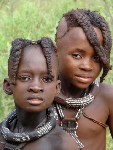 <p>Namibie - Opuwo - Děti z kmene Himbu</p>