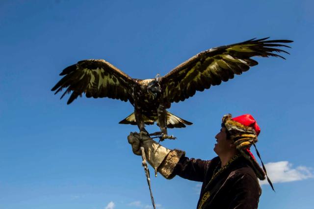 <p>Mongolsko - soutěž dravců na festivalu Golden Eagle</p>