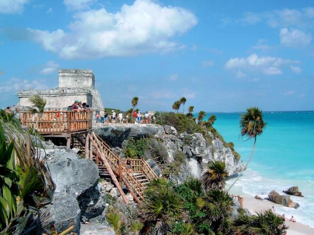 <p>Mexiko - Poloostrov Yucatán - Mayská památka Tulum</p>