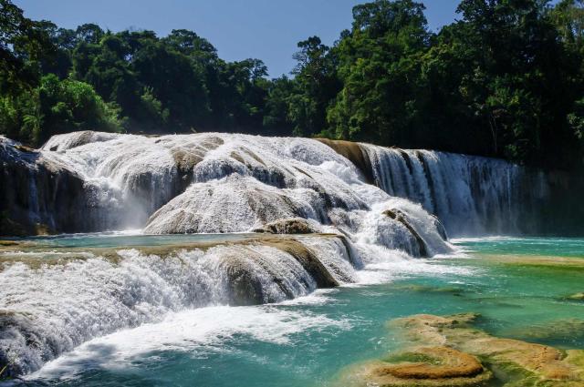 <p>Mexiko - Chiapas - Kaskády Agua Azul na řece Shumulha</p>