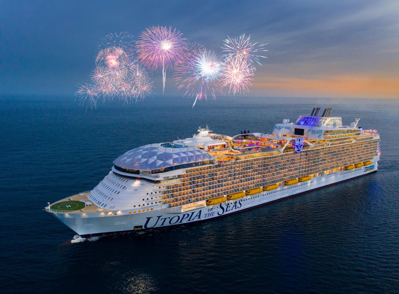 USA, New Providence, Cococay z Port Canaveralu na lodi Utopia of the Seas