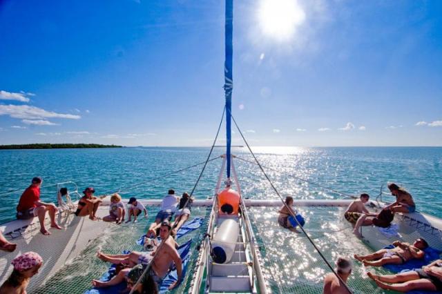 Katamarán na Cayo Blanco
