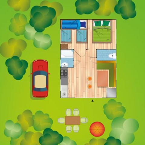 Mobilní dům L Leisure, Camping Sabbiadoro, Lignano, Itálie, Dov
