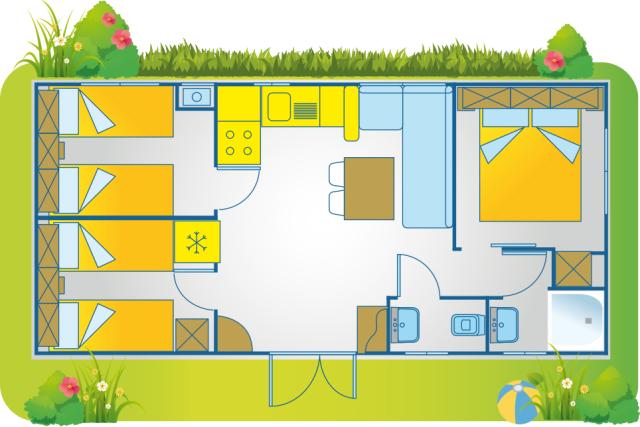 Mobilní dům Happy Plus, Camping Bella Austria, Štyrsko, Rakousk