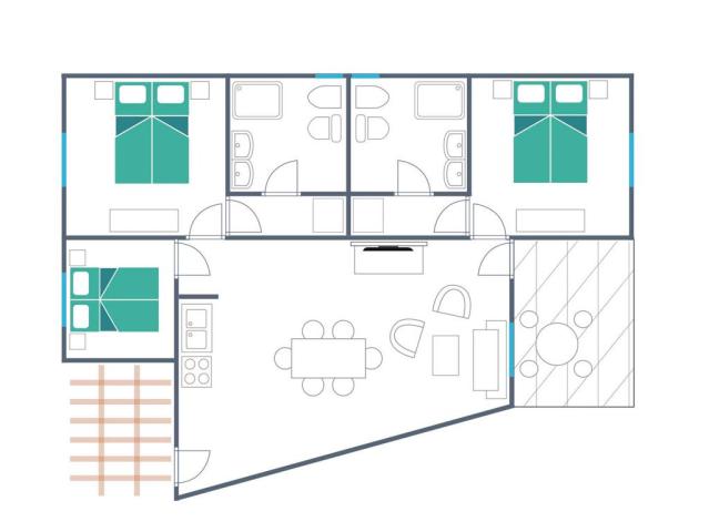 2ložnicový apartmán Comfort Plus, Bi Village, Fažana, Istrie, C
