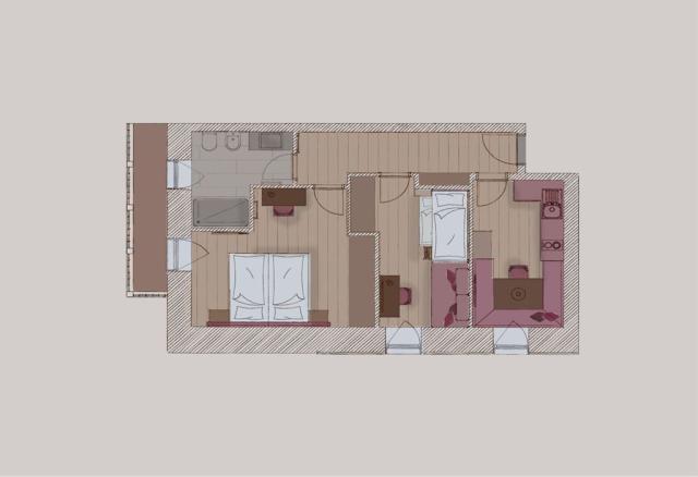 2ložnicový apartmán v rezidenci TRILO (50 m2) 4+1, CK 