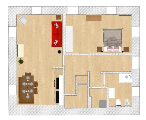 1ložnicový apartmán Bilo (60 m2) 2+2, CK 