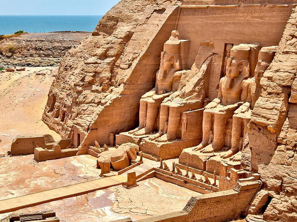 Symboly Egypta - Nil a pyramidy PREMIUM