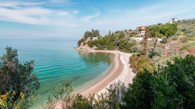 Pláž v Afissos, Pelion, Řecko, CK