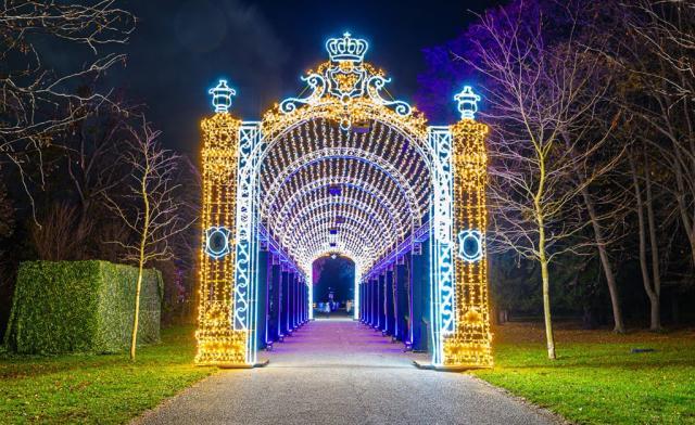 CK, advent v Rakousku, Illumina, zámecký park Laxenburg  © MAGM