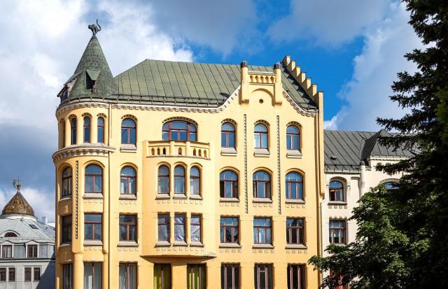 Známý Kočičí dům v Rize