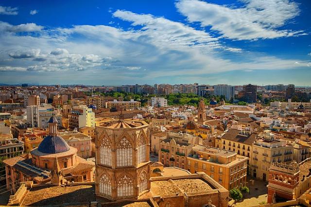 Panoramatický pohled na Valencii