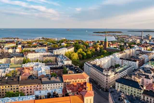 Pohled na moderní hlavní město Finska
