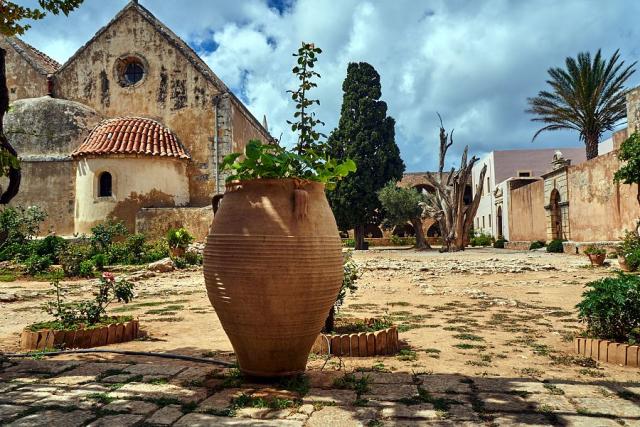 Historický klášter Arkadi na ostrově Kréta