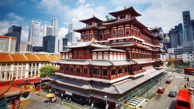 Poznávací zájezd-Malajsie, Singapur-Singapore-Buddha Tooth Reli
