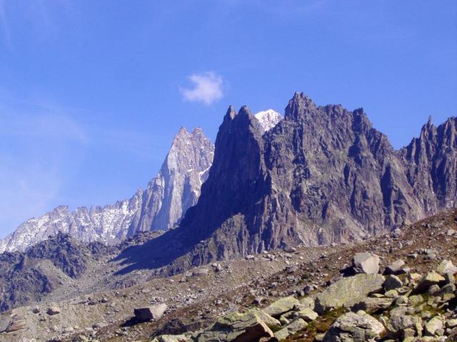 Mont Blanc a Ženevské jezero