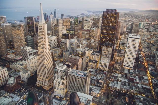 San Francisco - Financial district s mrakodrapem Transamerica P