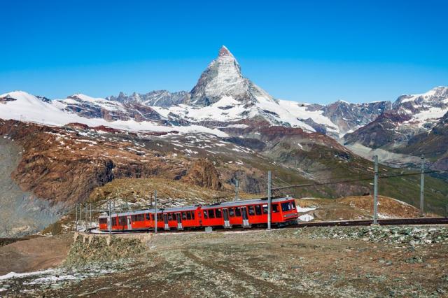 Železnice Gornergrat Bahn v Zermattu - poznávací zájezdy do Švý