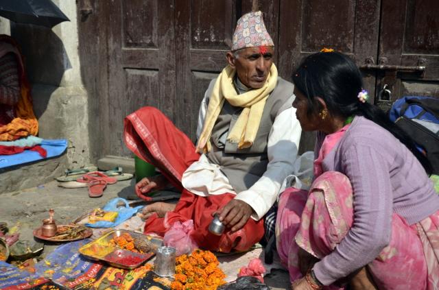 Káthmandú - v chrámovém komplexu Pashupatinath