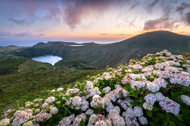 Náhorní plošina na ostrově Flores