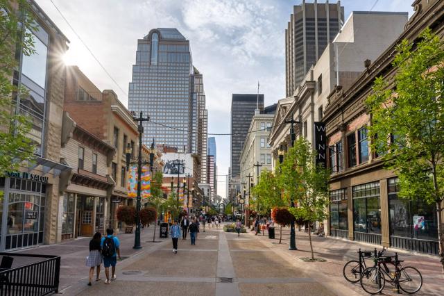 Příjemné centrum města Calgary