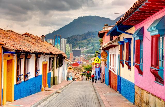 Čtvrť Candelaría v hlavním městě Bogotá