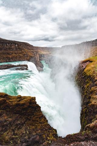 Gullfoss Waterfall lookout