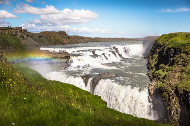 Gullfoss Waterfall lookout