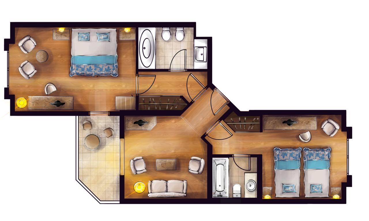 XANADU RESORT - Pokoje - Bungalow Family Suite