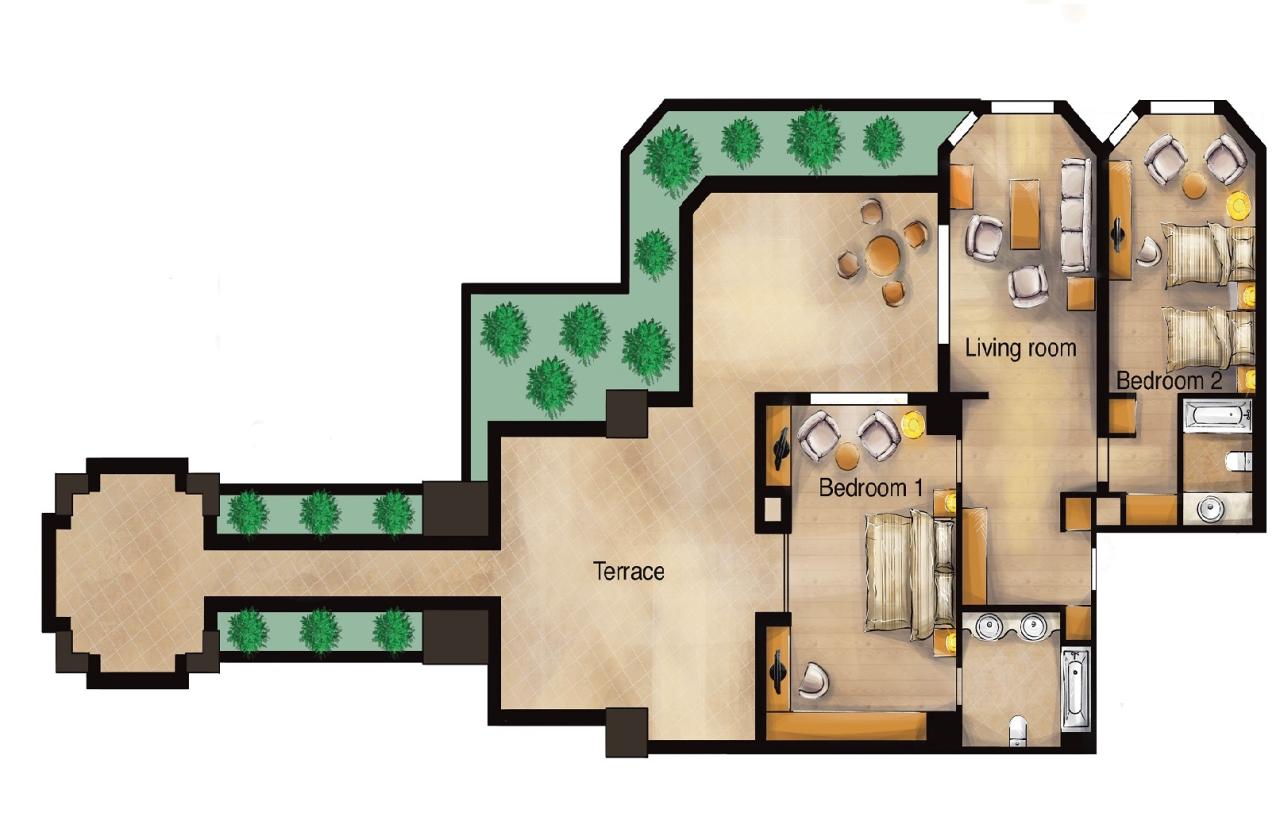 XANADU RESORT - Pokoje - Golf Suite