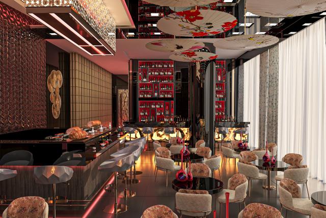 ROYAL M AL AQAH BEACH RESORT BY GEWAN - Restaurace - Wabisabi