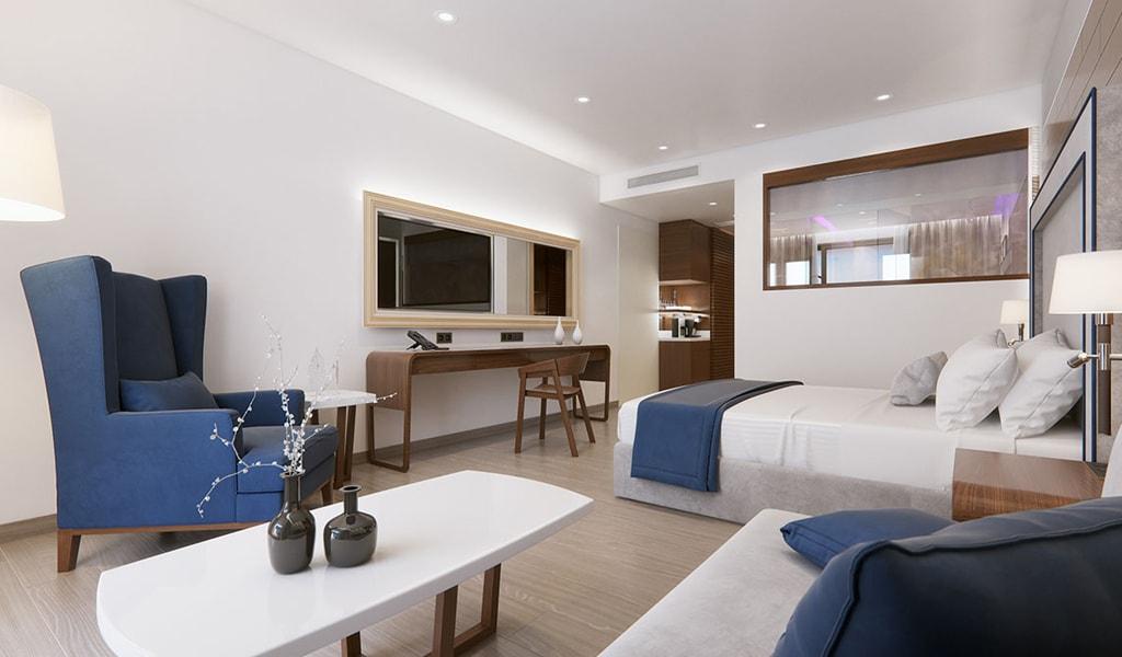 Deluxe Junior Suite Sea View with private heated pool for singl