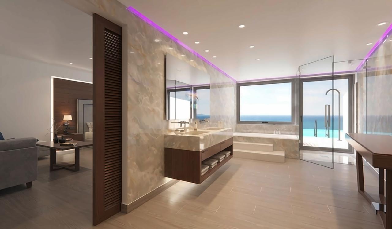 Executive Fitness Suite Sea View with private heated pool and g