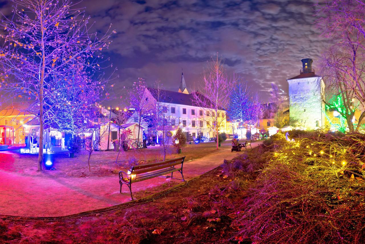 Advent v Záhrebe - farebné mesto