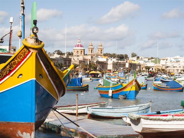 Malta a Gozo- pohľad na prístav
