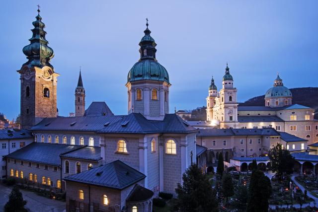 Salzburg - Čertovská družina v soľnej komore - Pohľad na mesto